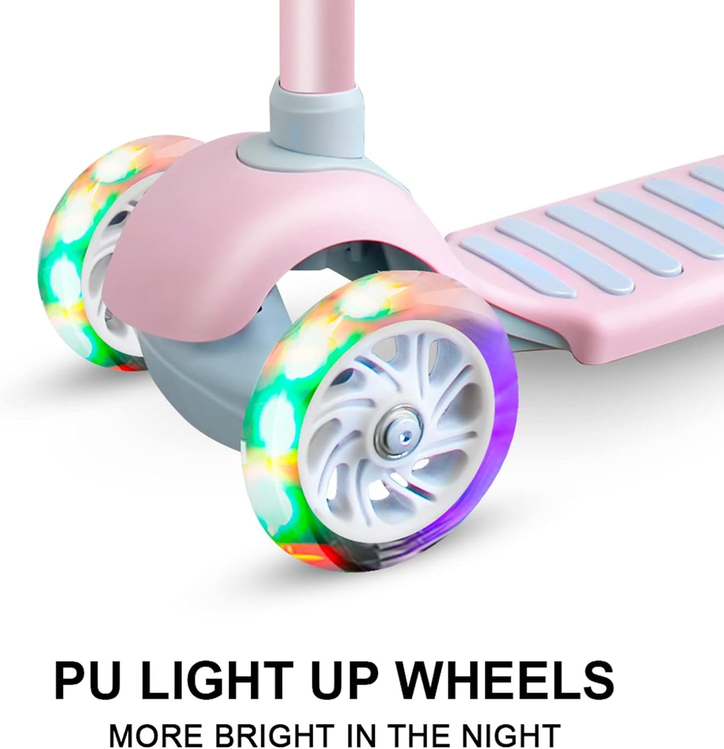 Scooter for Kids 3 Wheel Scooter Kids Kick Scooter for Toddler Girls Boys Scooter with Adjustable Height and Light-Up Wheels Scooter for Children Ages 3-12