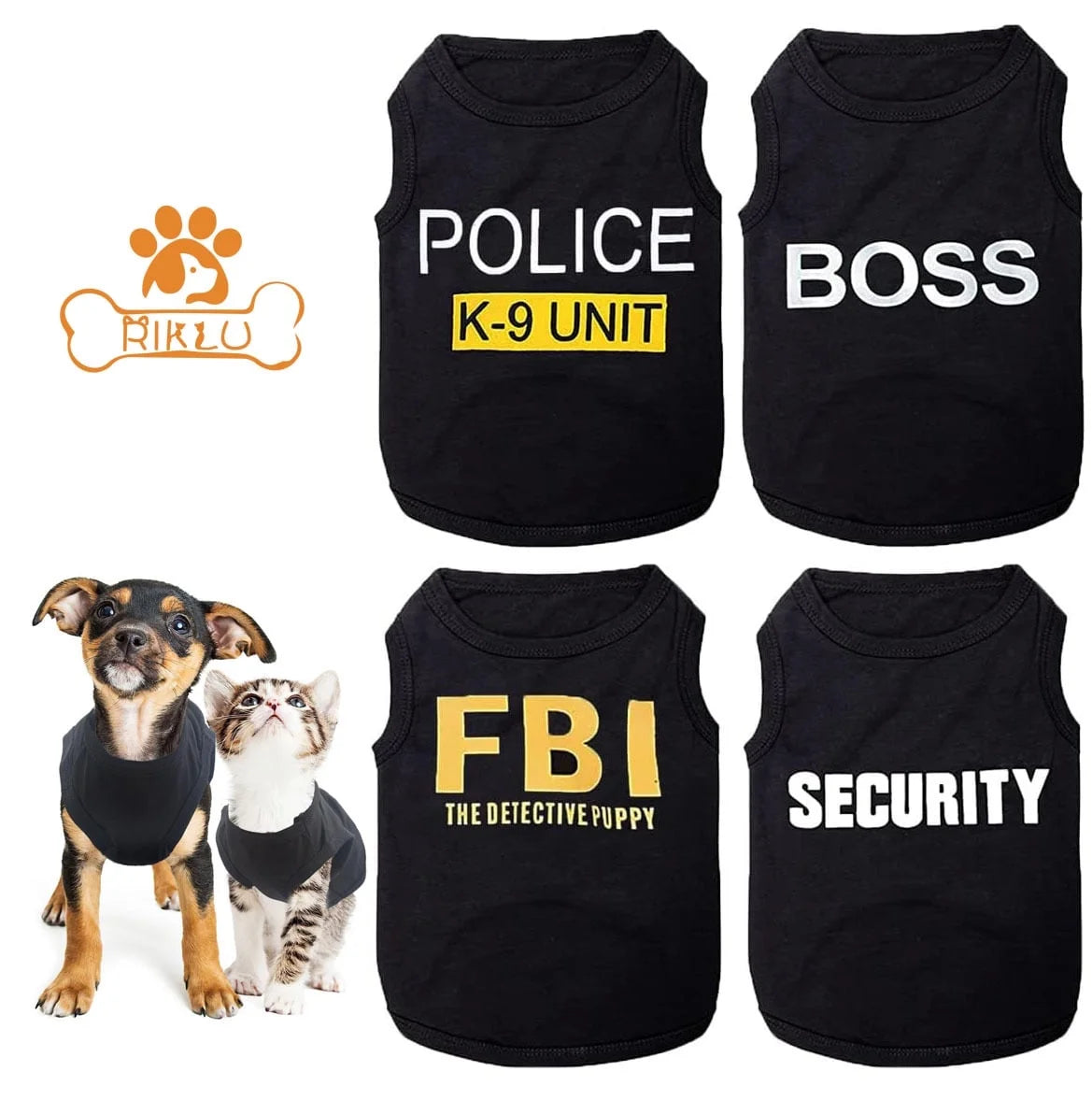 4 Packs Dog Shirts for Small Dog, Pet T-Shirts Clothes Vest for Puppy Boy Girl S
