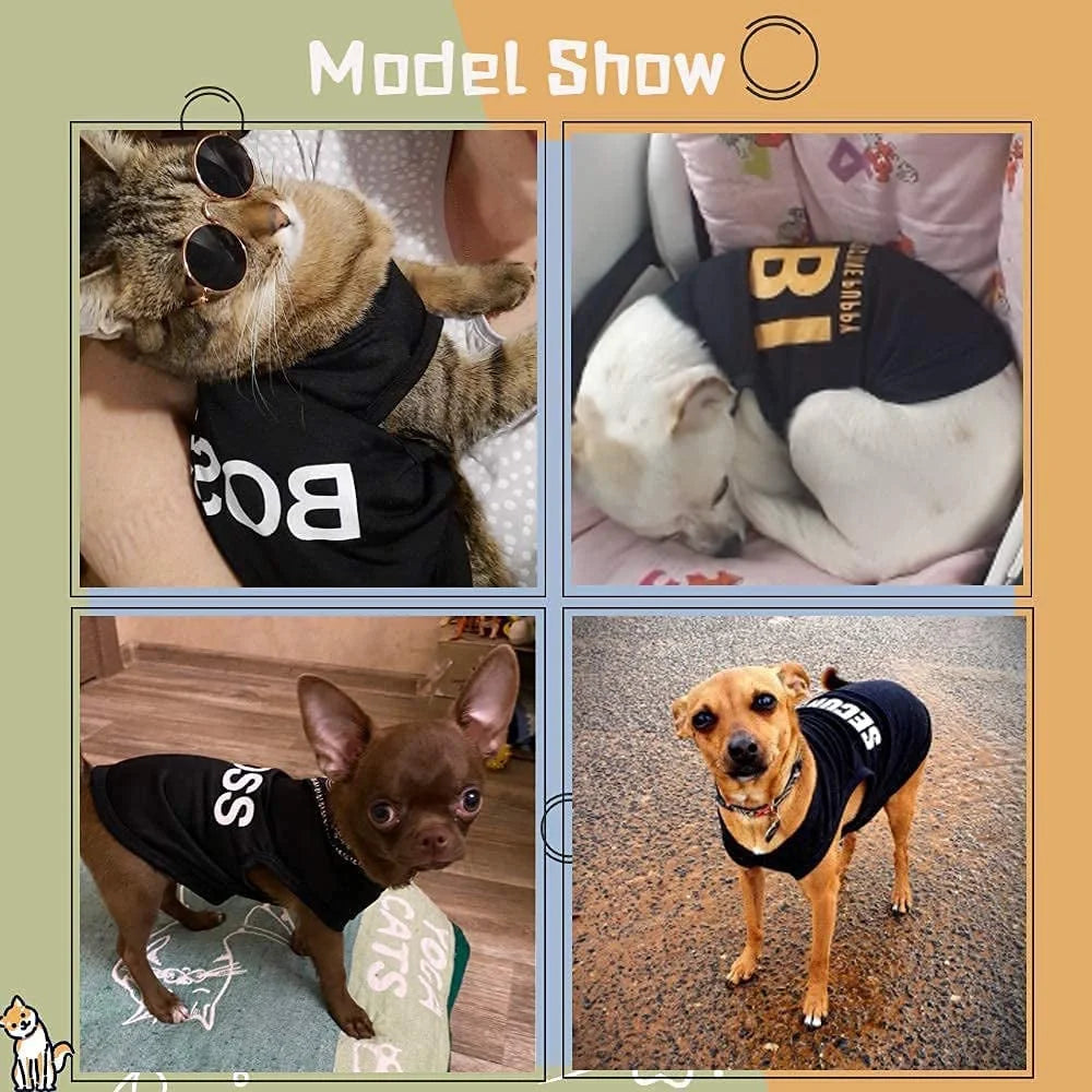 4 Packs Dog Shirts for Small Dog, Pet T-Shirts Clothes Vest for Puppy Boy Girl S