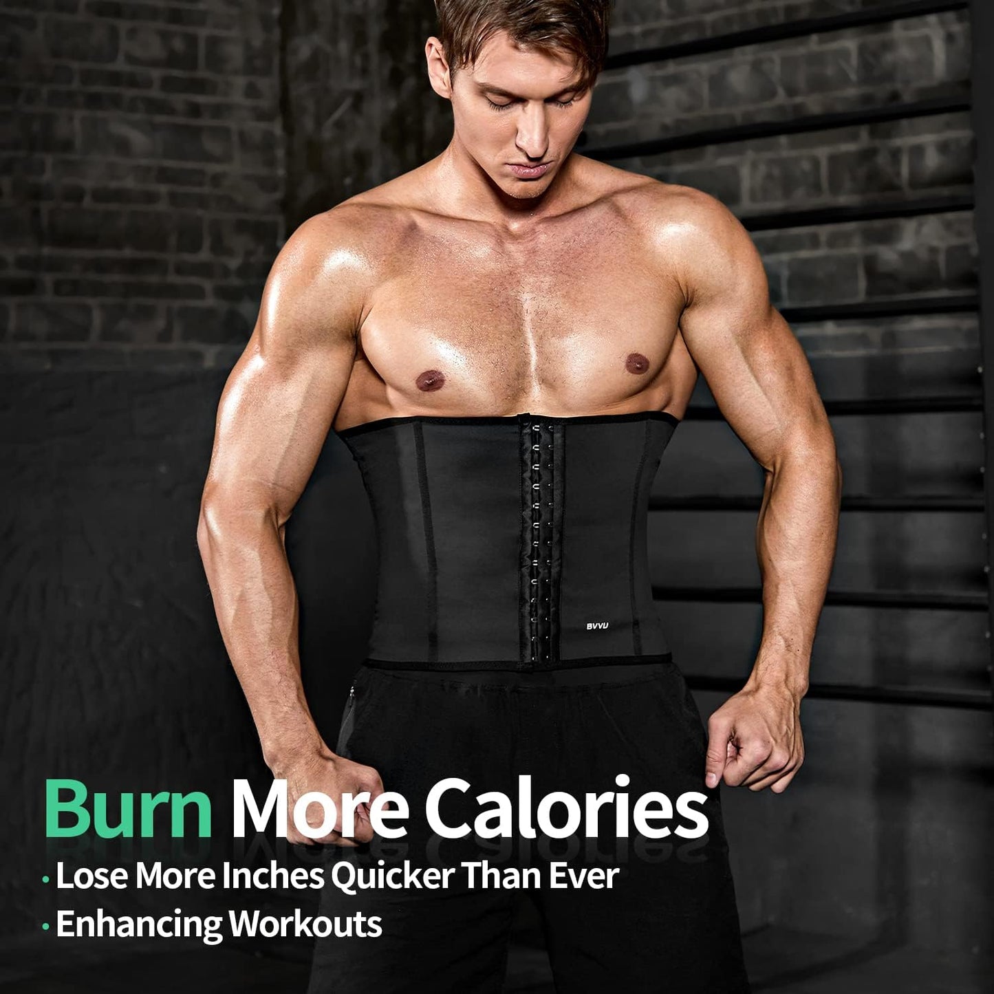Waist Trainer for Men Waist Trimmer Tummy Control Sauna Sweat Belt Stomach Wrap Lower Belly Fat Back Support