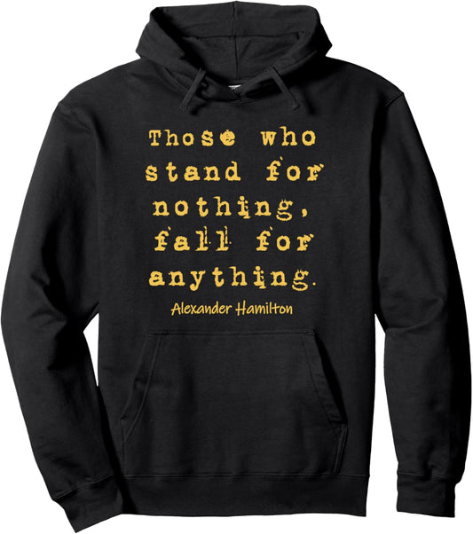 Pap & Arndt Clothing Alexander Hamilton Hoodie - Inspirational Aham Quote Pullover - Black - Men'S - Small
