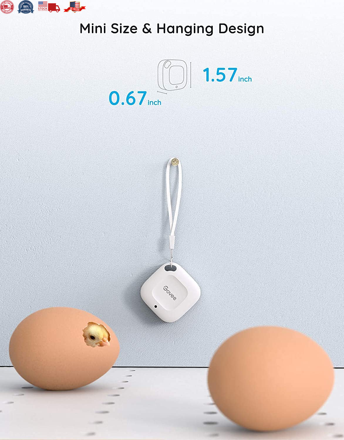 Govee Hygrometer Thermometer, Wireless Thermometer, Mini Bluetooth Humidity