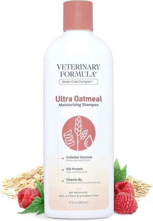 Smart Coat Complex Ultra Oatmeal Moisturizing Shampoo for Dogs, 17 Fl Oz – Moisture-Rich, Nourishing Shampoo – Leaves Coat Clean, Soft, Silky, Shiny – Long-Lasting Fragrance