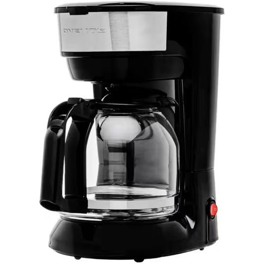 12-Cup Drip Coffee Maker, with Reusable Filter and Borosilicate Glass Carafe, Black CM412B