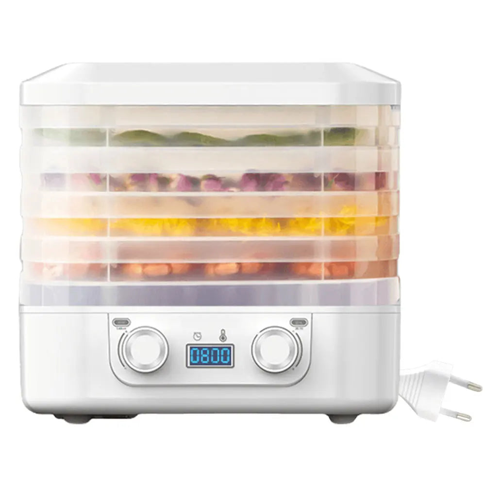 5-Layer Smart Food Dehydrator 48 Hours Long Lasting Vegetable Meat Dehydrator Temperature Adjustable for Fruits Veggies Meats
