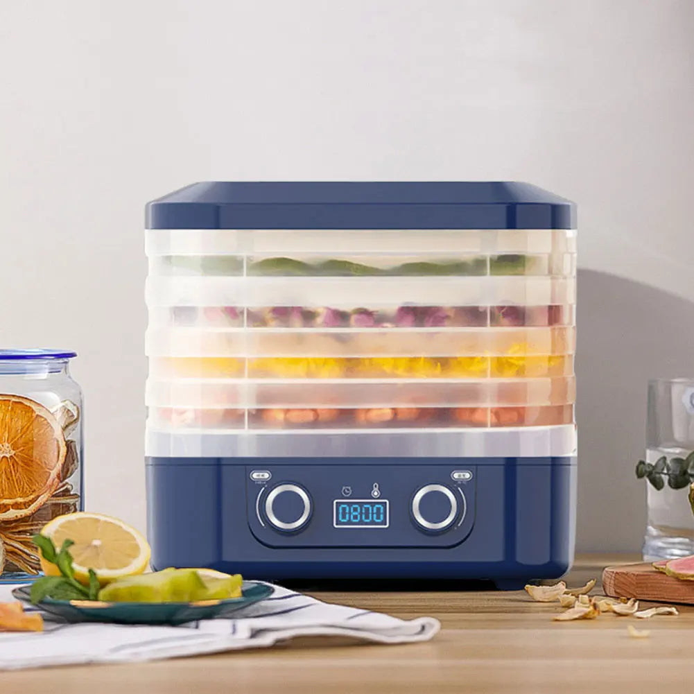 5-Layer Smart Food Dehydrator 48 Hours Long Lasting Vegetable Meat Dehydrator Temperature Adjustable for Fruits Veggies Meats