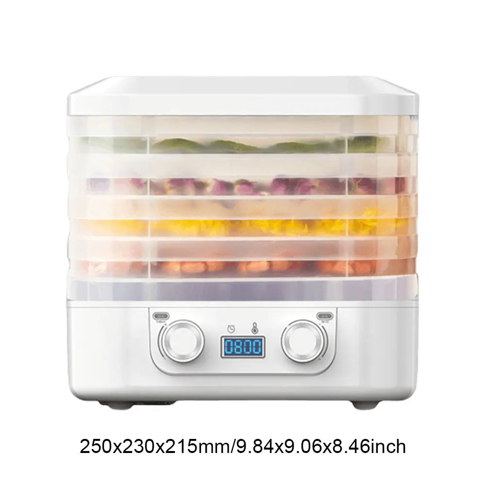 5-Layer Smart Food Dehydrator 48 Hours Long Lasting Vegetable Meat Dehydrator Temperature Adjustable for Fruits Veggies Meats