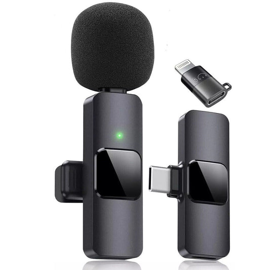Wireless Lavalier Microphone Audio Video Recording Mini Mic for Android/Iphone