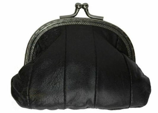 Genuine Leather Change Purse Coin Bag Ladies Wallet Purse Mini Framed Coin Case