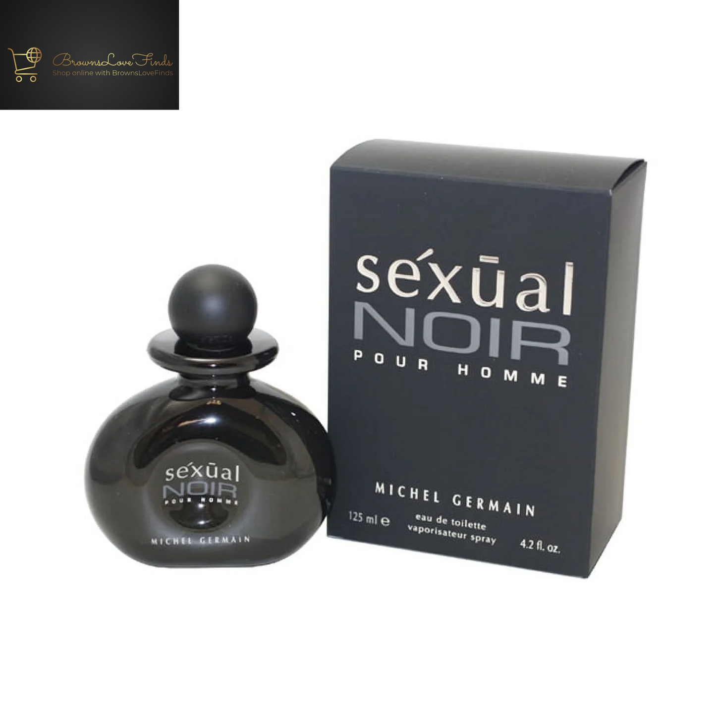 Michel Germain Sexual Noir Pour Homme, Cologne for Men, 4.2 Oz EDT Spray