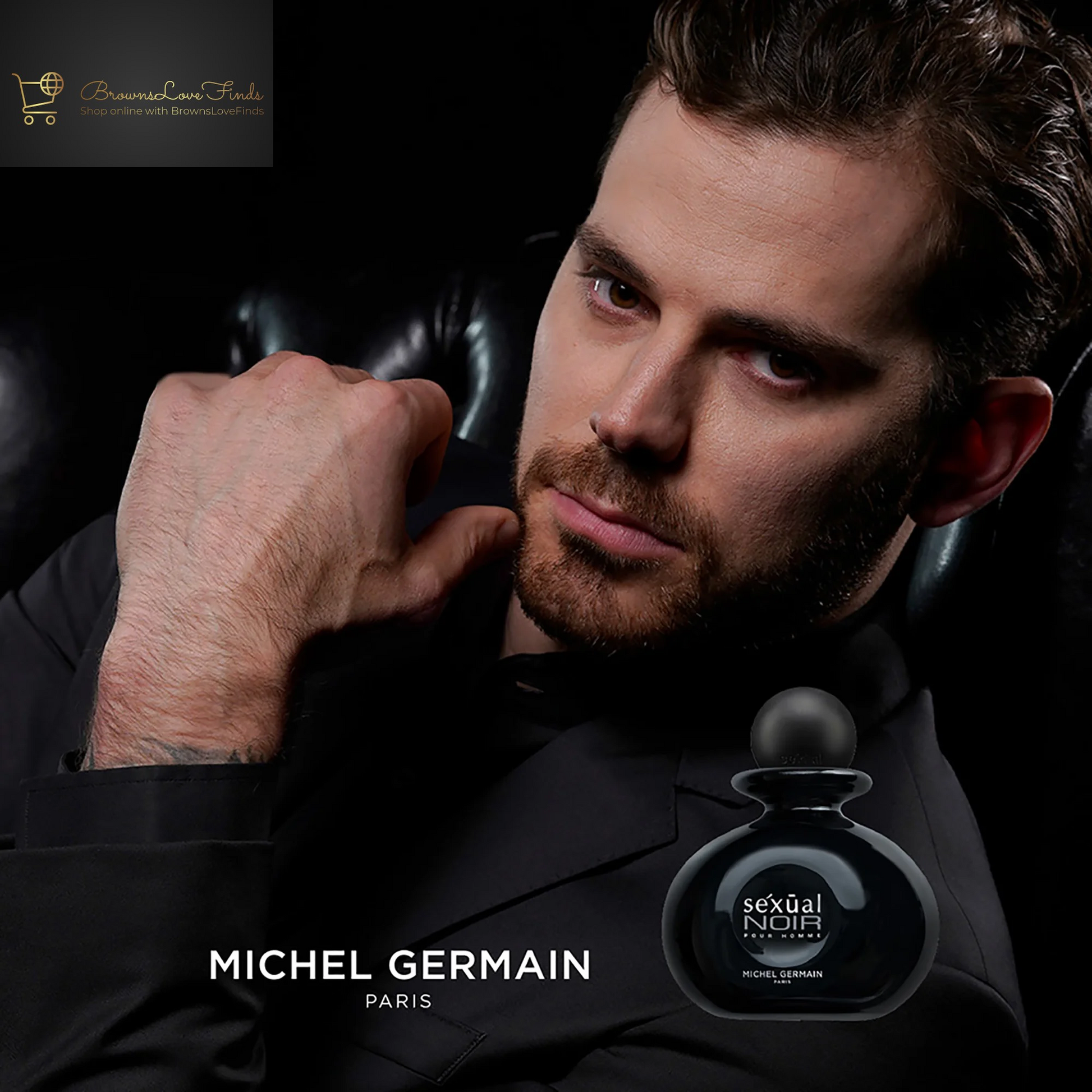 Michel Germain Sexual Noir Pour Homme, Cologne for Men, 4.2 Oz EDT Spray