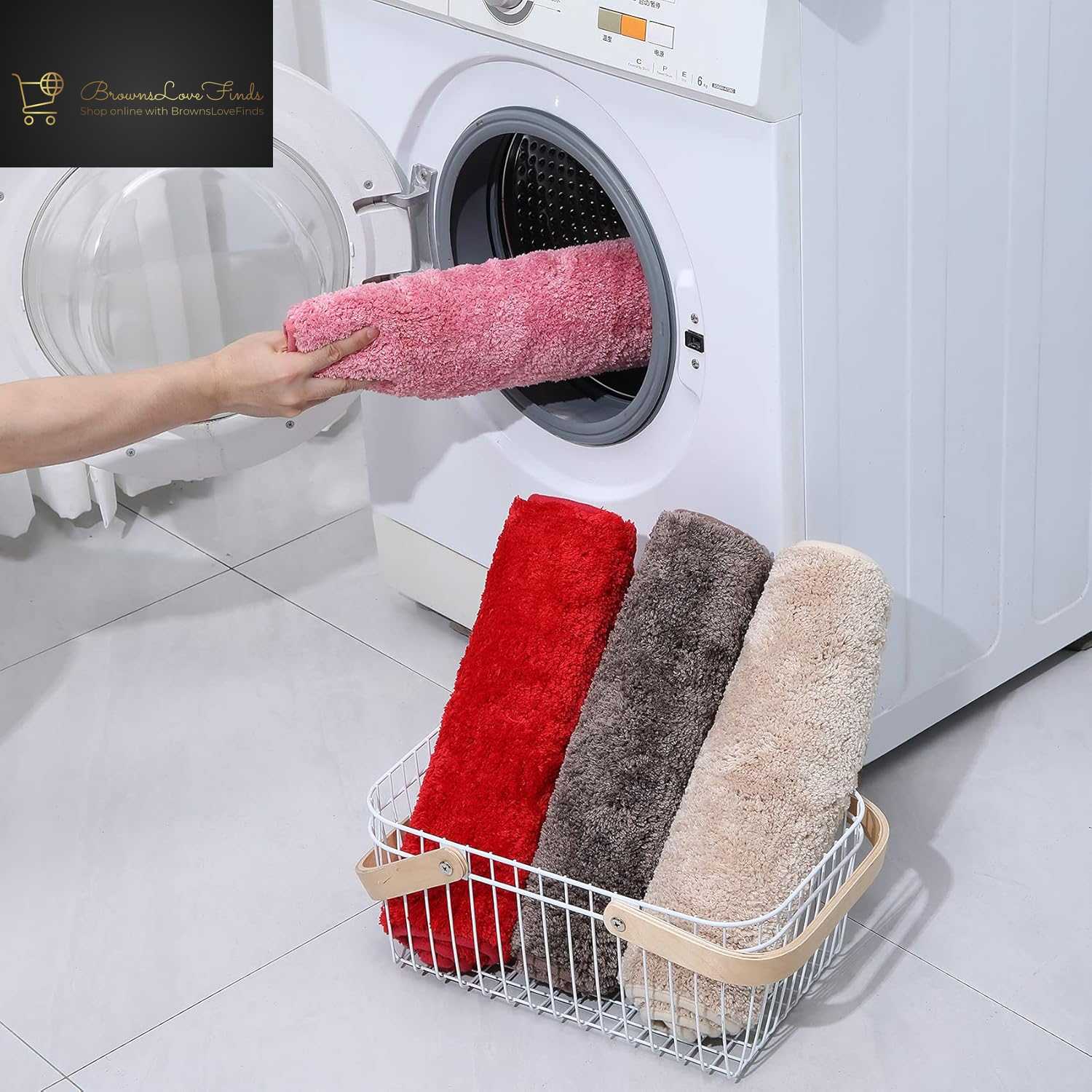 2 Piece Bathroom Rugs and Mats Sets, Soft Bath Mats for Bathroom with Non-Slip Backing, Machine Washable Microfiber Absorbent Bath Rugs (16''X24'' plus 20''X32'',Red)...