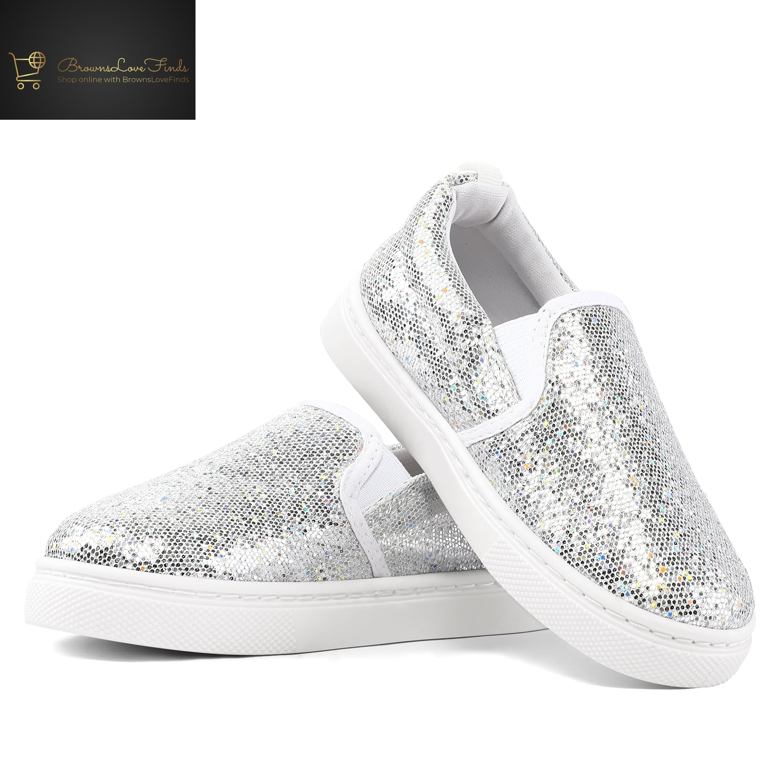 Bocca Kid'S Slip on Sneakers Grey Girls Canvas Walking Shoes Size 2