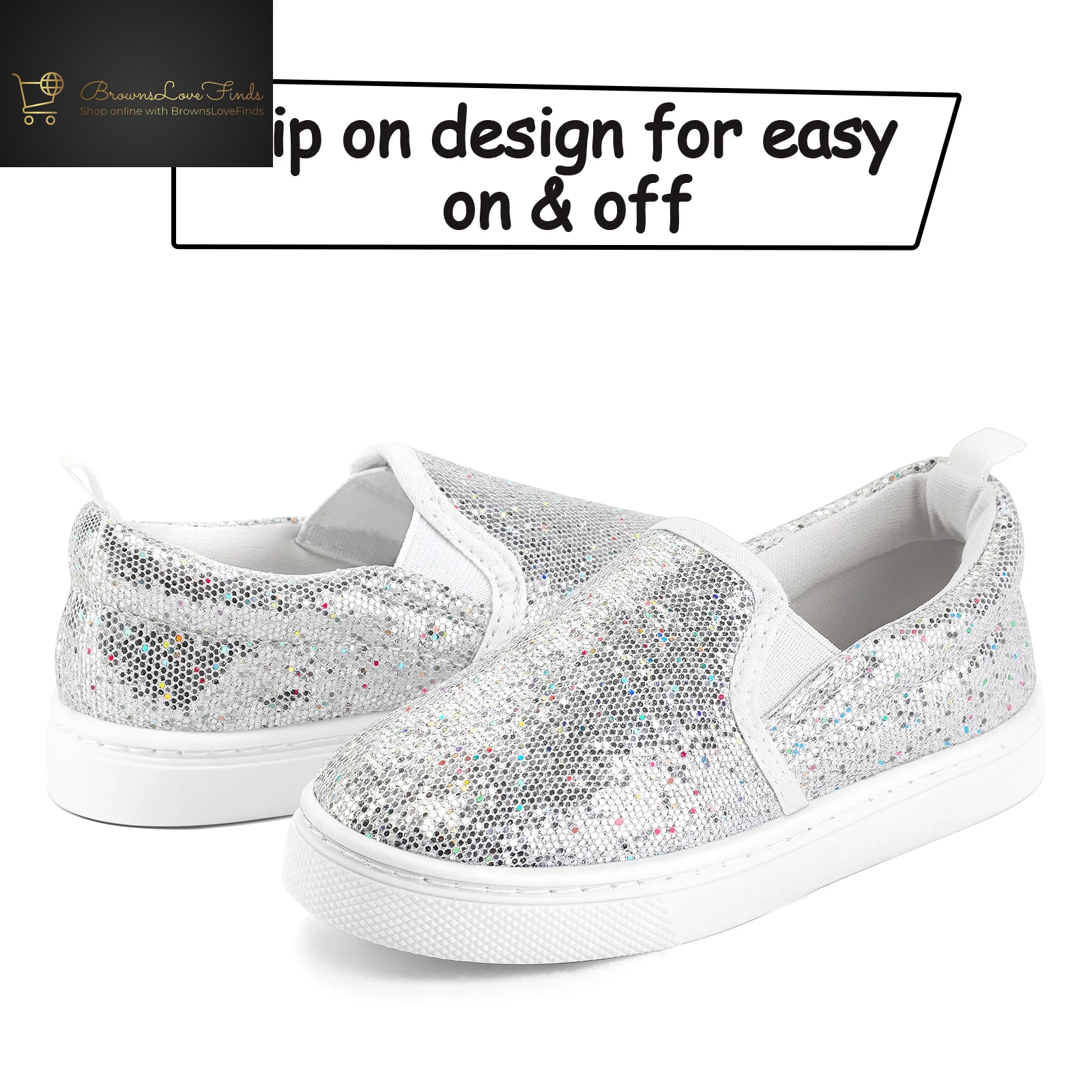 Bocca Kid'S Slip on Sneakers Grey Girls Canvas Walking Shoes Size 2
