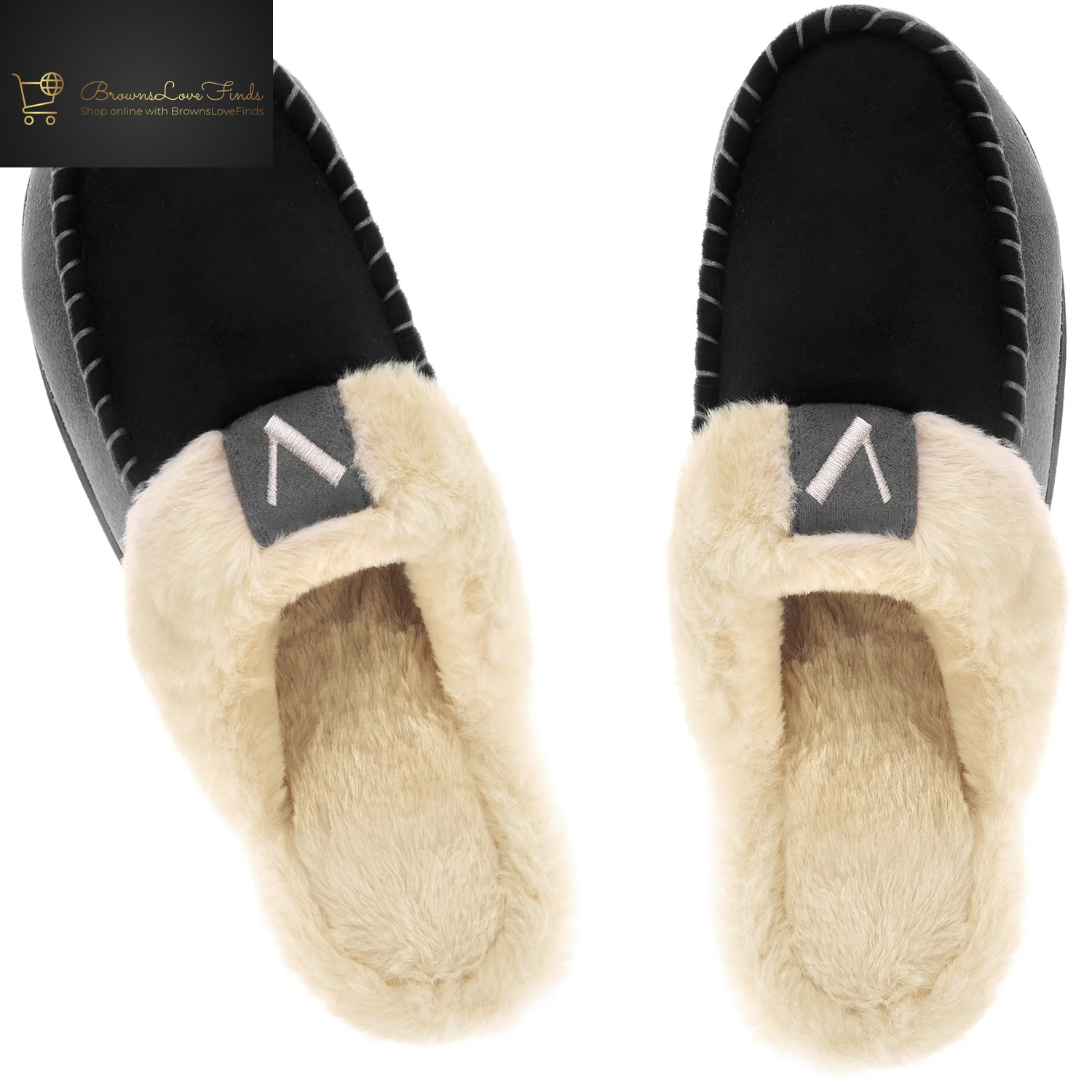VONMAY Men'S Scuff Slippers Memory Foam Slip on Shoes Moccasin Style House Shoes Indoor Outdoor