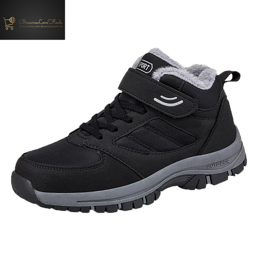 CBGELRT Shoes for Men Casual Men'S Sneakers Men'S Tennis Shoes Couple Models Men'S Middle Aged and Elderly High Top plus Velvet Thickening Non Slip Wear Comfortable Cotton Shoes Warm Sports Cotton Sh
