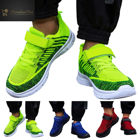 Akiihool Boys' Sneakers Boys Girls Tennis Shoes Kids Lightweight Walking Shoes Fashion Sneakers for Boys and Girls (Green,7.5)