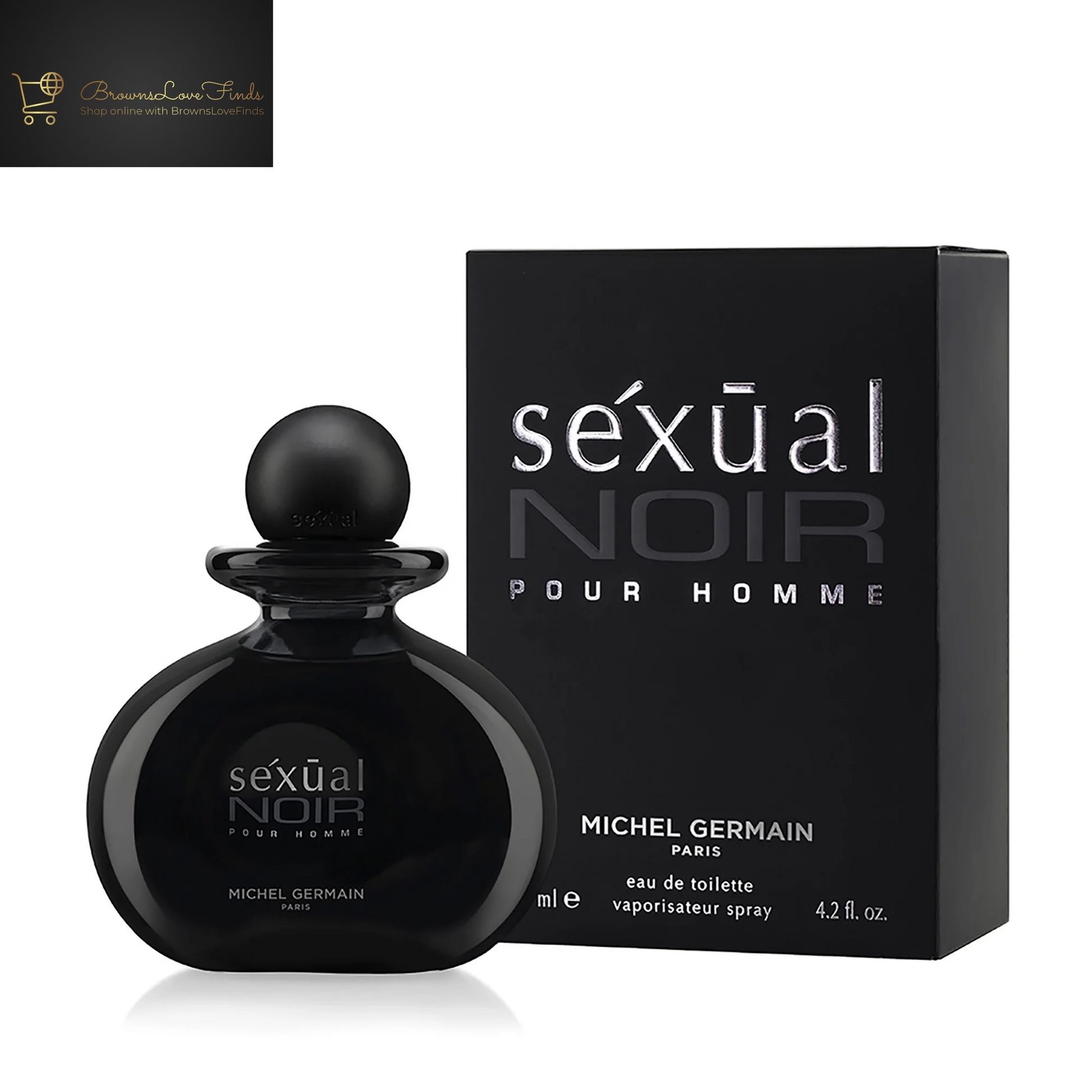 Michel Germain Sexual Noir Pour Homme, Cologne for Men, 4.2 Oz EDT Spray